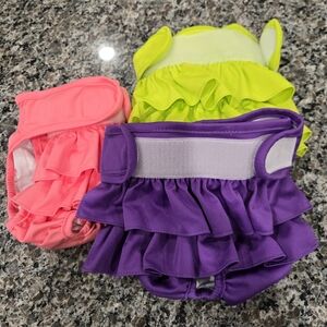 Vibrant Ruffled Dog Diaper Covers